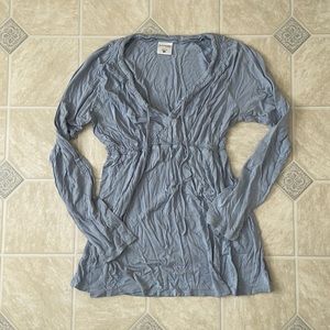 Blue Motherhood Maternity Blouse